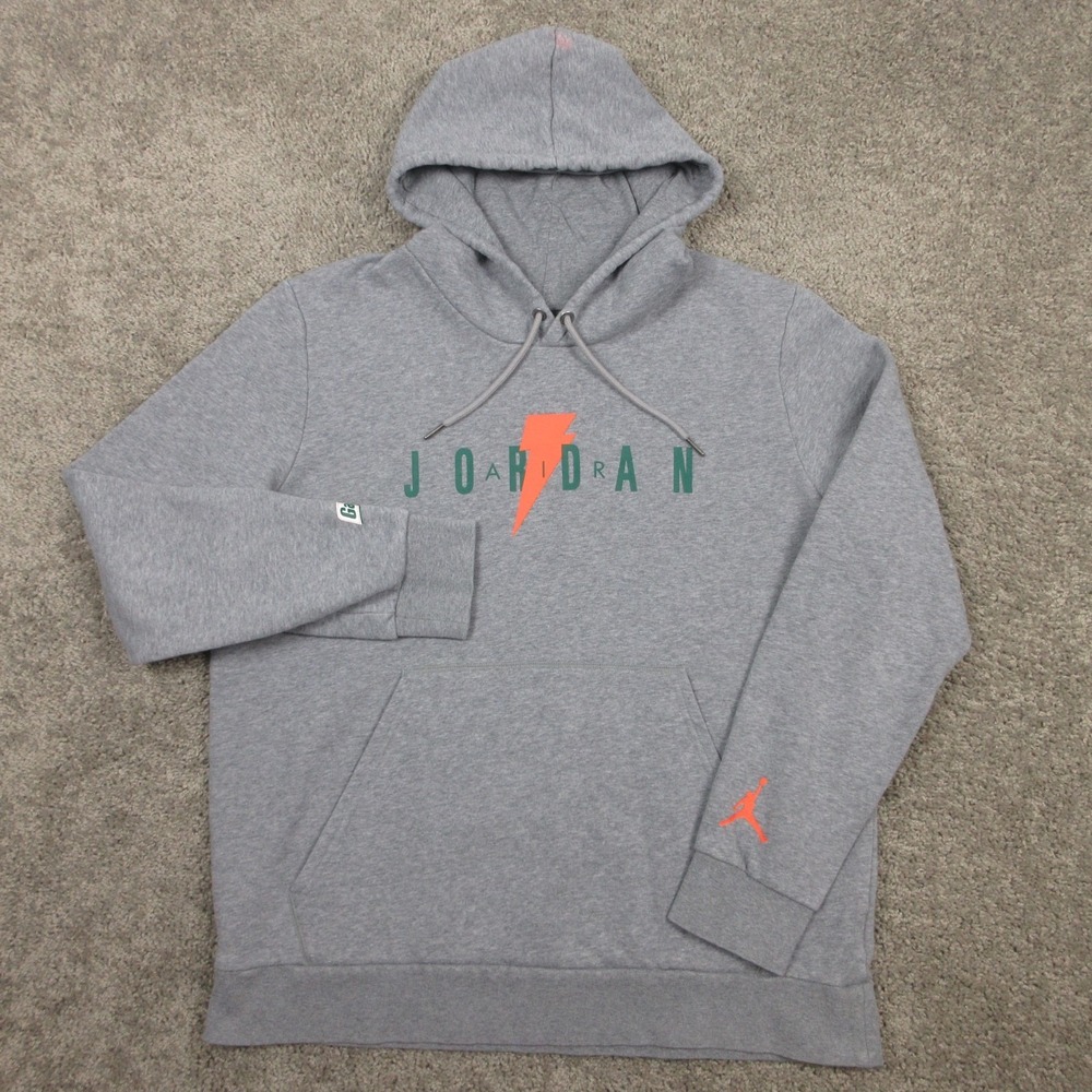 Air Jordan X Gatorade Sweater Mens XL Gray Fleece Pullover Hoodie Sweatshirt